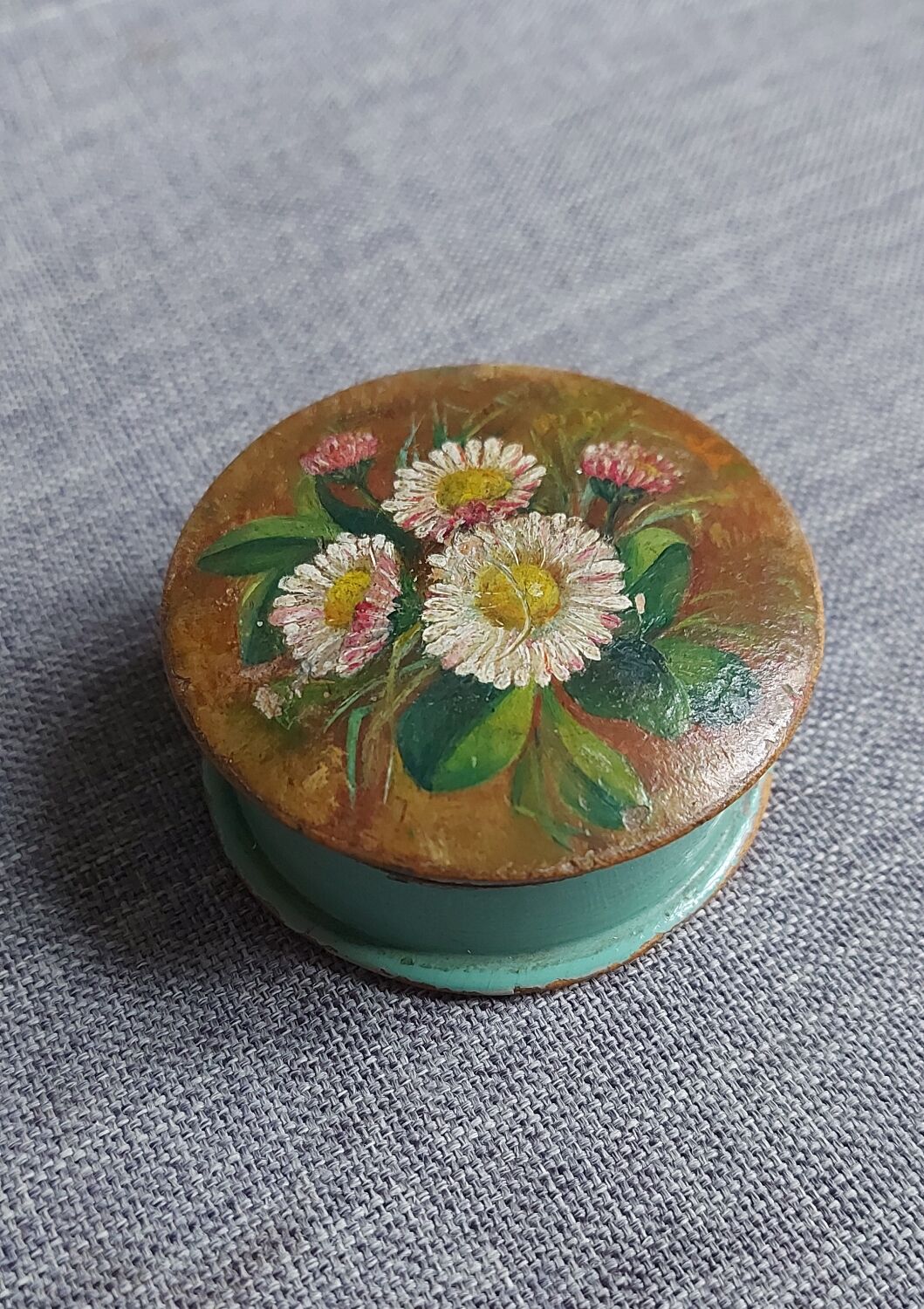 Painted wooden box
