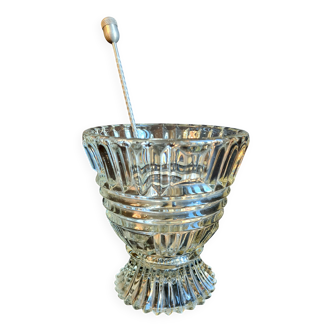 Art Deco ice bucket and cocktail spoon
