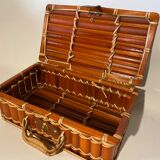 Case box bamboo and wicker