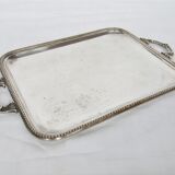 Serving tray with liqueur or other silver metal old art nouveau hallmark