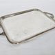 Serving tray with liqueur or other silver metal old art nouveau hallmark