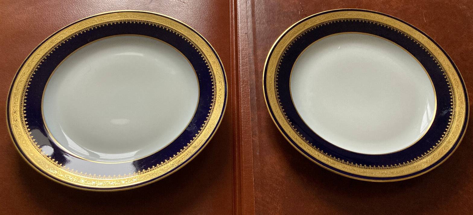 2 Limoges porcelain plates decorated with fine gold