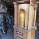Superb early 19th century church tabernacle in gilded stuccoed wood