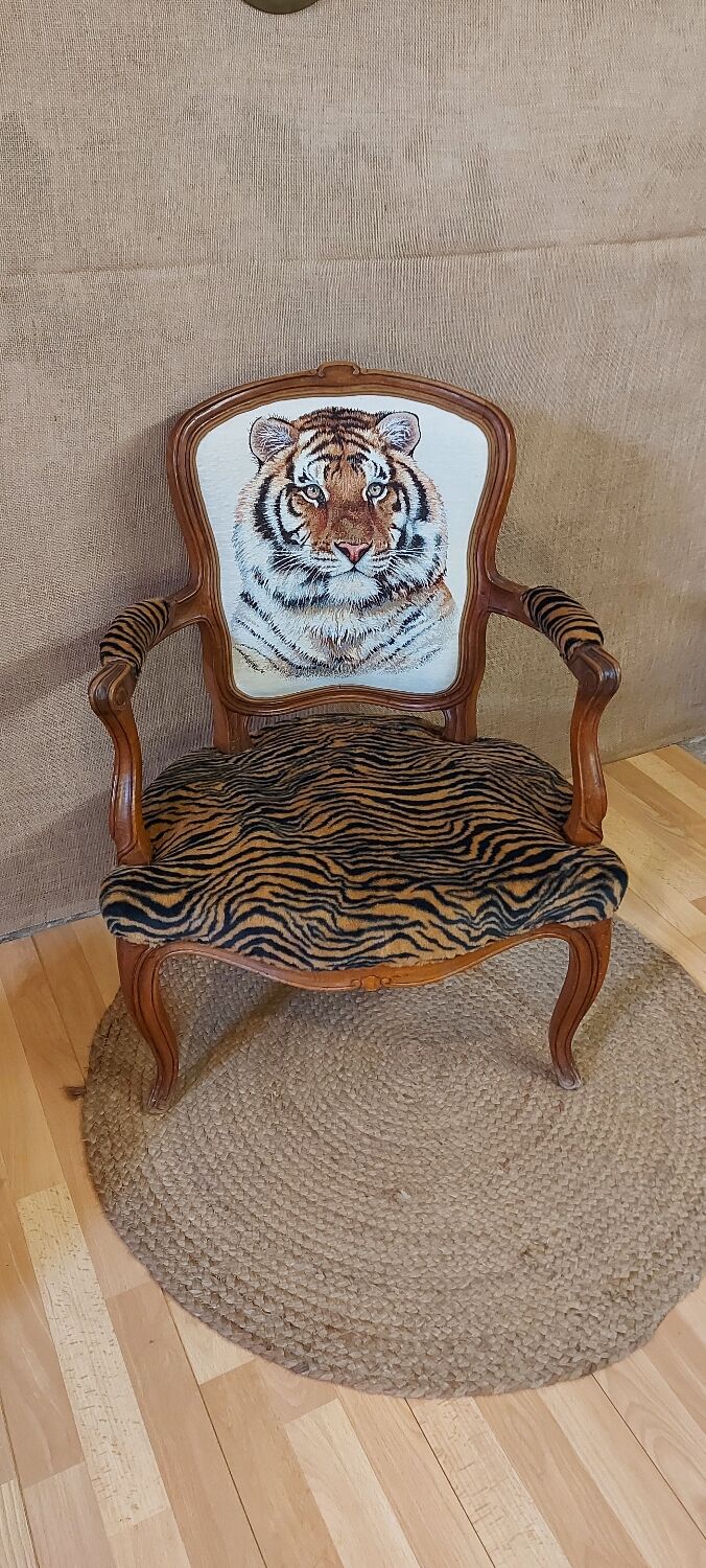 Armchair Louis XV tiger