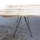 Oak table on metal trestles
