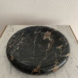GM vintage black marble round ashtray