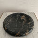 GM vintage black marble round ashtray
