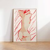 Female figure giclee art print, 50x70cm