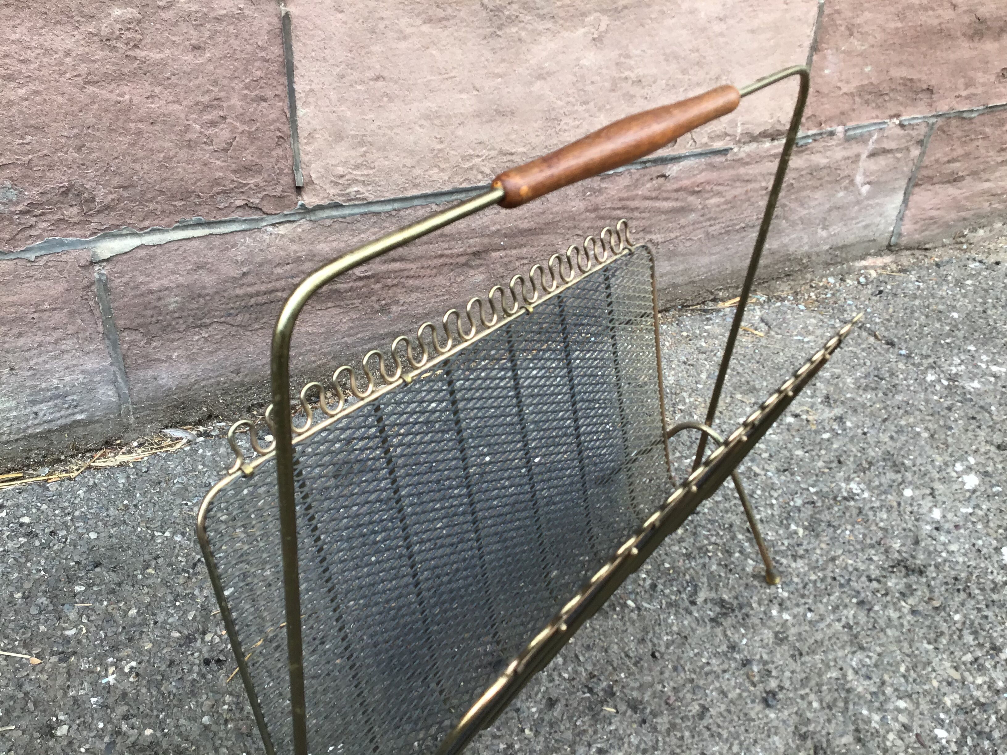Vintage metal magazine holder