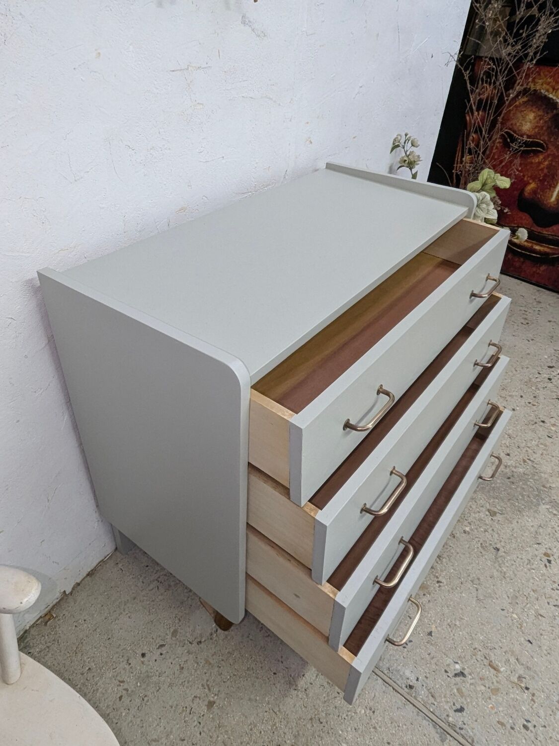 Commode Aileron Pied Compas 1960 Design vintage