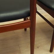 Set of four teak chairs, Danish design, 1960s, manufacture: Bruno Hansen, d