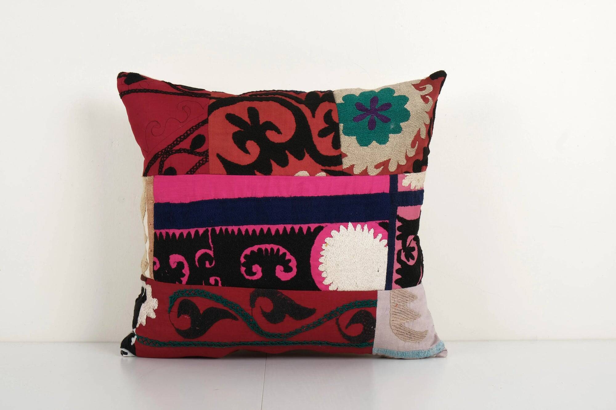 Vintage embroidered cushion cover 43x48 cm
