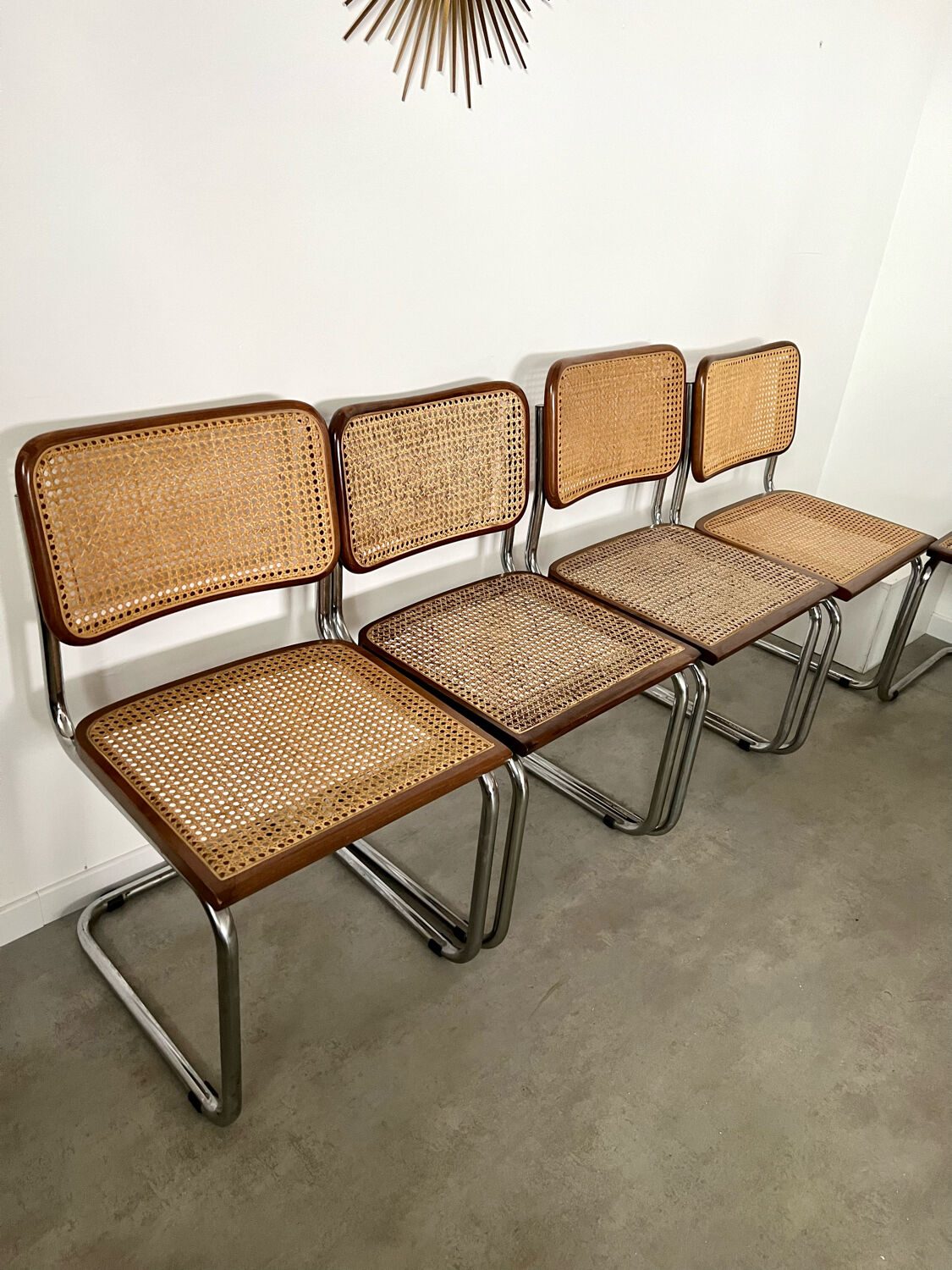 Lot de 6 chaises Cesca B32 Marcel Breuer, 1970