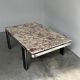 Violetta Calacatta marble coffee table on chrome base, 1970s