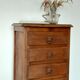 Rustic chic 5-drawer chest of drawers in solid wood