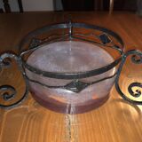 art deco centerpiece in glass paste old fruit bowl period 1930-1940