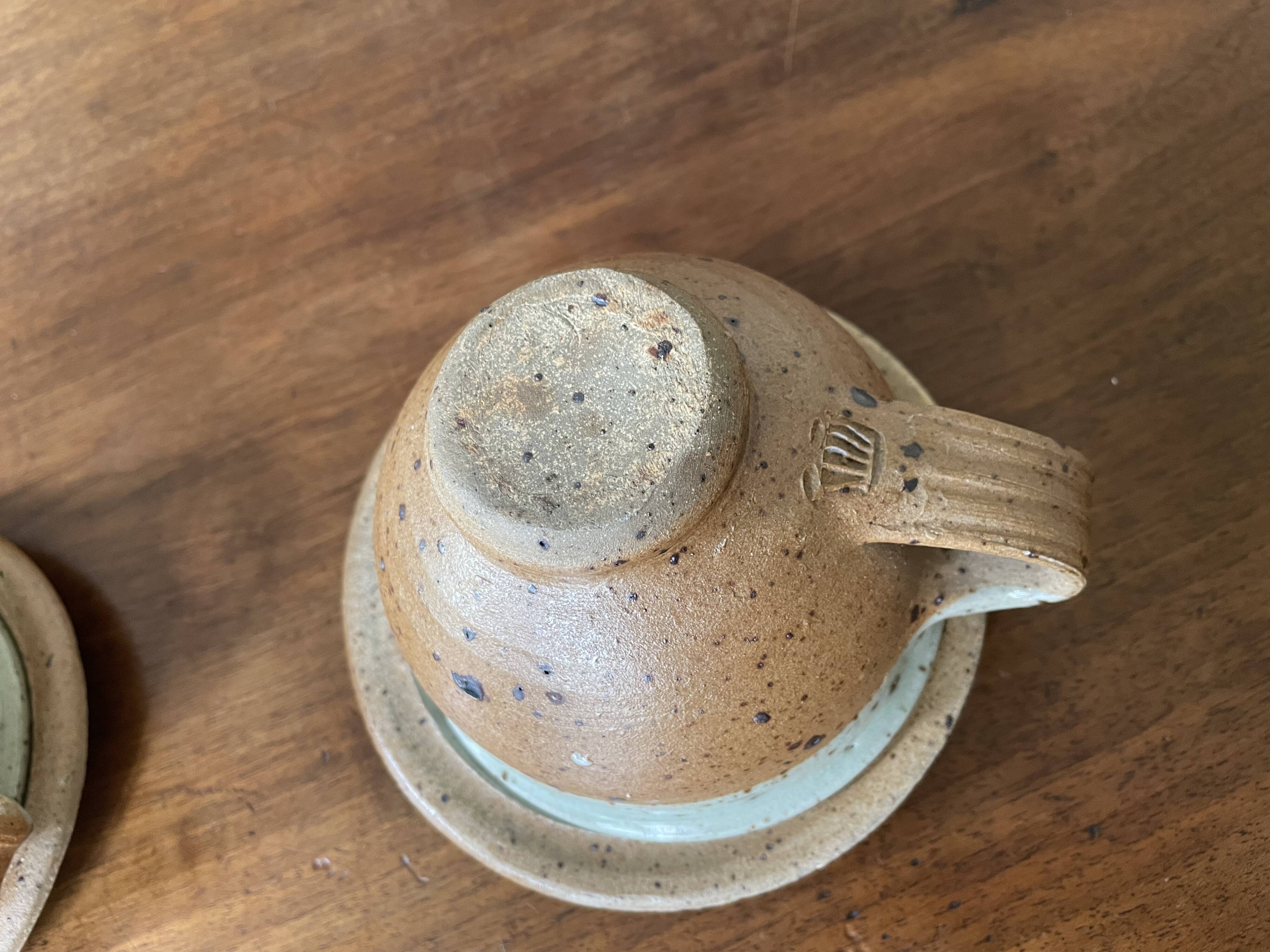 Pyrite sandstone cups by Pierre Digan La Borne