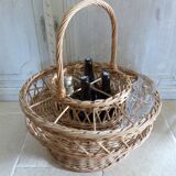 Vintage bottle-carrier basket