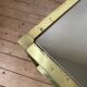 Vintage square brass and smoked glass coffee table
