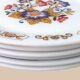 6 floral dessert plates 1970