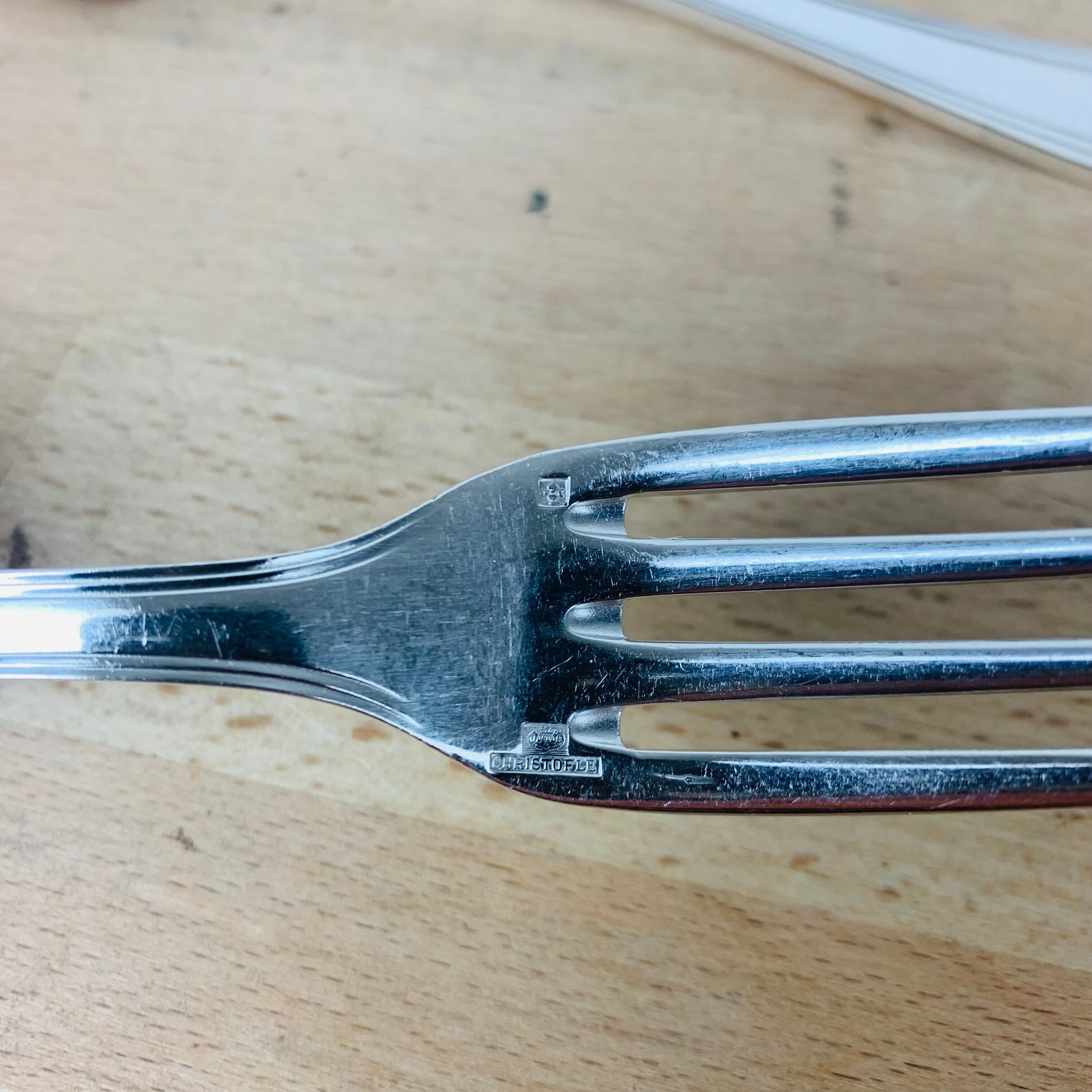 Housewife Christofle Boreal silver metal 22 pieces forks spoons