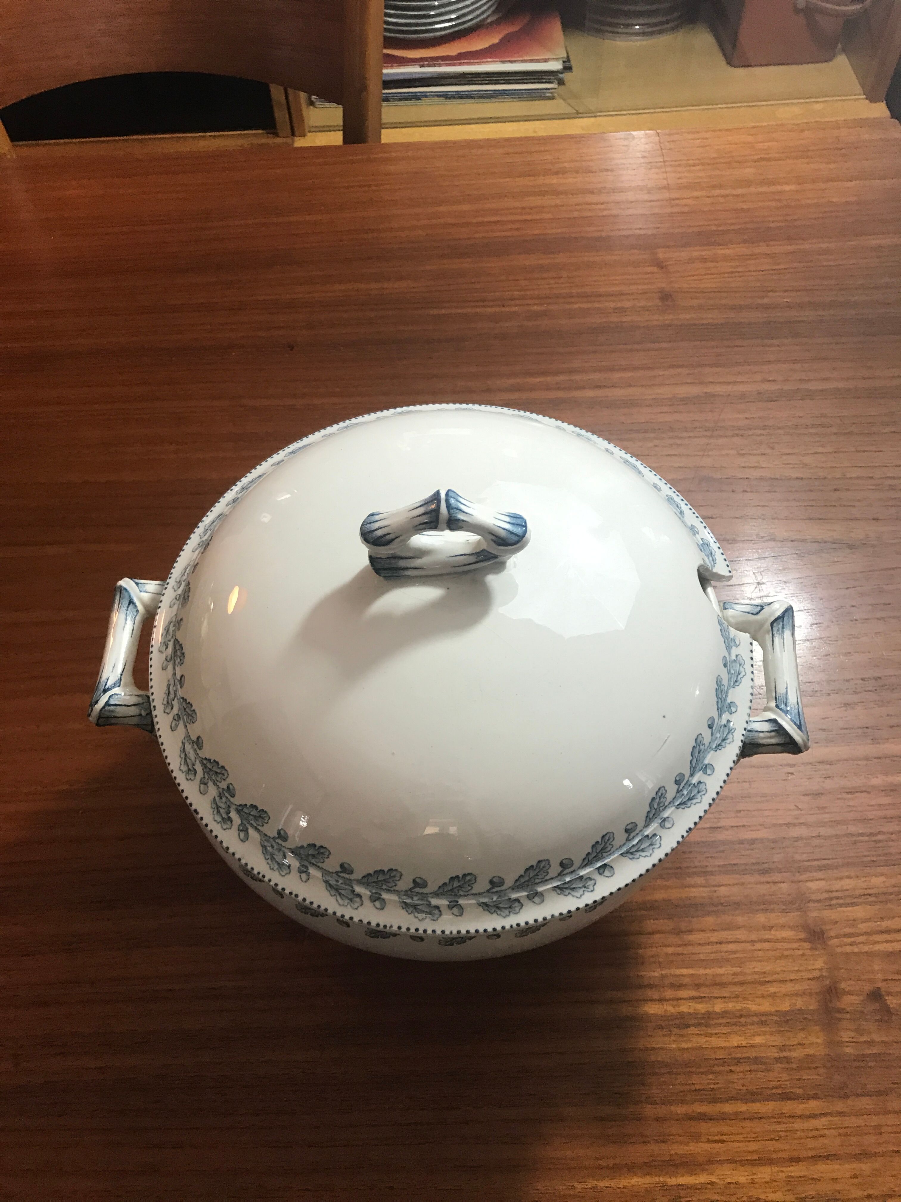 Soupière in Fer Land Sarreguemines early 20th century