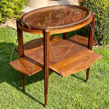 Art Deco walnut tea table