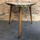 Old coffee table mediator wood & resin compass feet 70s vintage