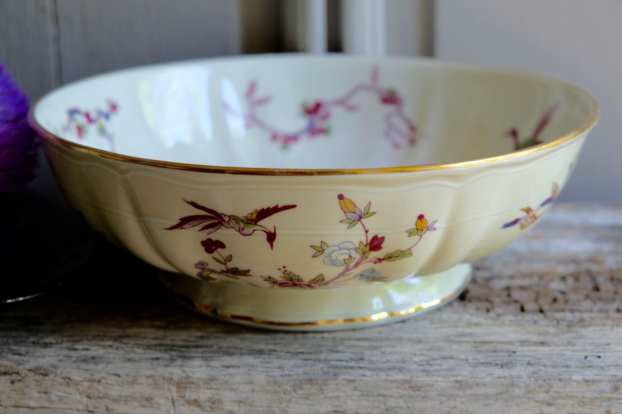 Flat porcelain bowl B & C Limoges L. Bernardaud & Cie France