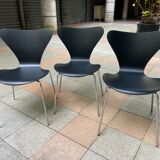 Set of 3 chairs model "3107" called "series 7" - Arne Jacobsen