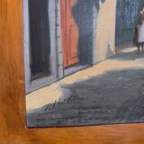 Ancien tableau rue de Bruxelles - circa 1950