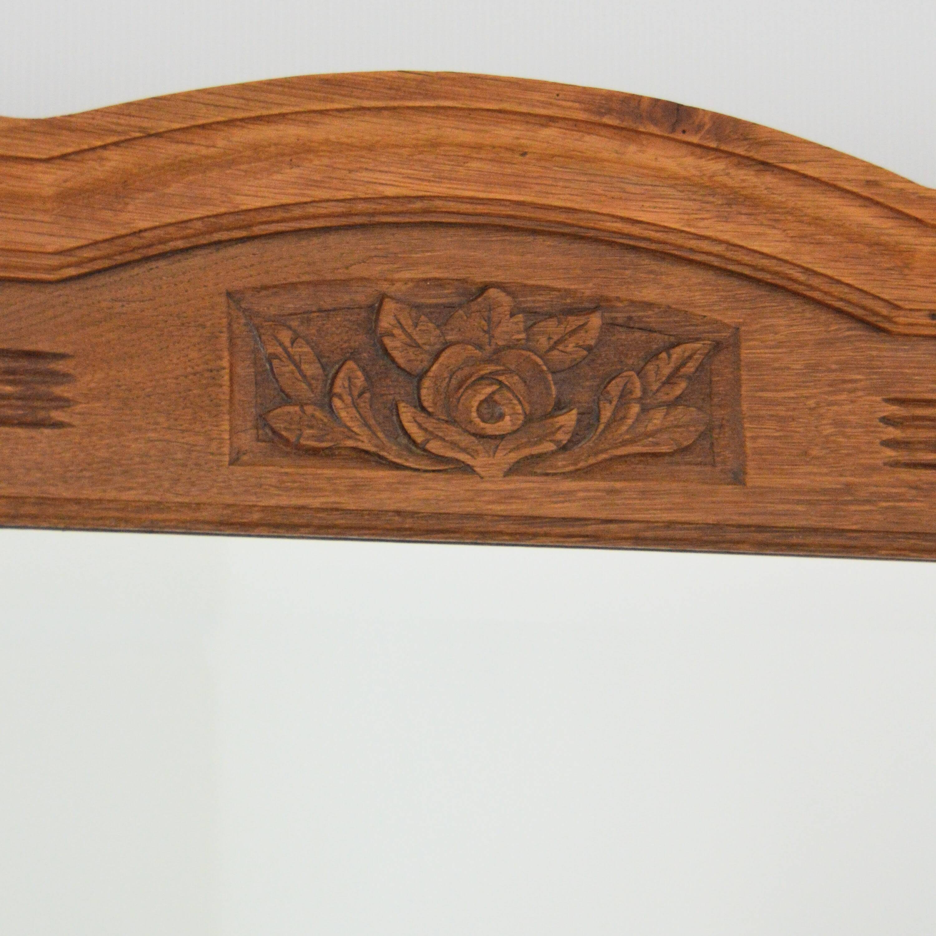 Grand miroir biseauté ancien vintage 1930