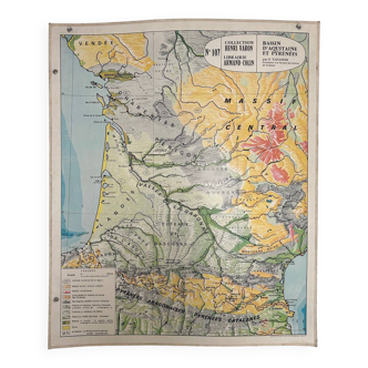 Map n107 Aquitaine Basin and Pyrenees