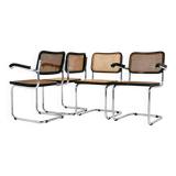 Set of 4 Dining Chairs Style B32 by Marcel Breuer