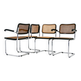 Set of 4 Dining Chairs Style B32 by Marcel Breuer