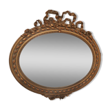 Louis XVI style oval beveled mirror