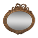 Louis XVI style oval beveled mirror