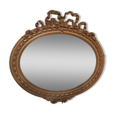 Louis XVI style oval beveled mirror