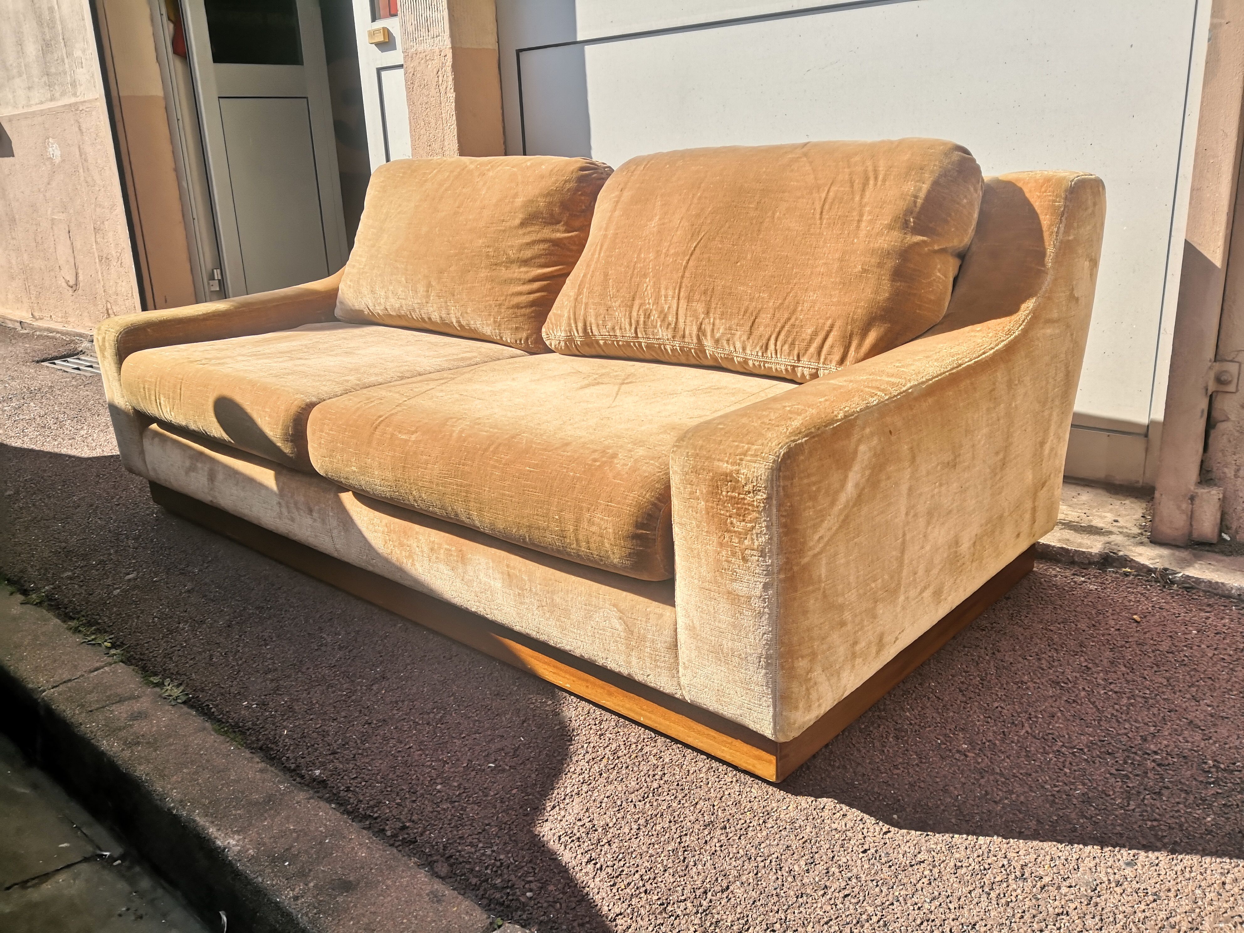Velvet sofa