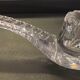 Vintage pipe ashtray chiseled crystal 70s
