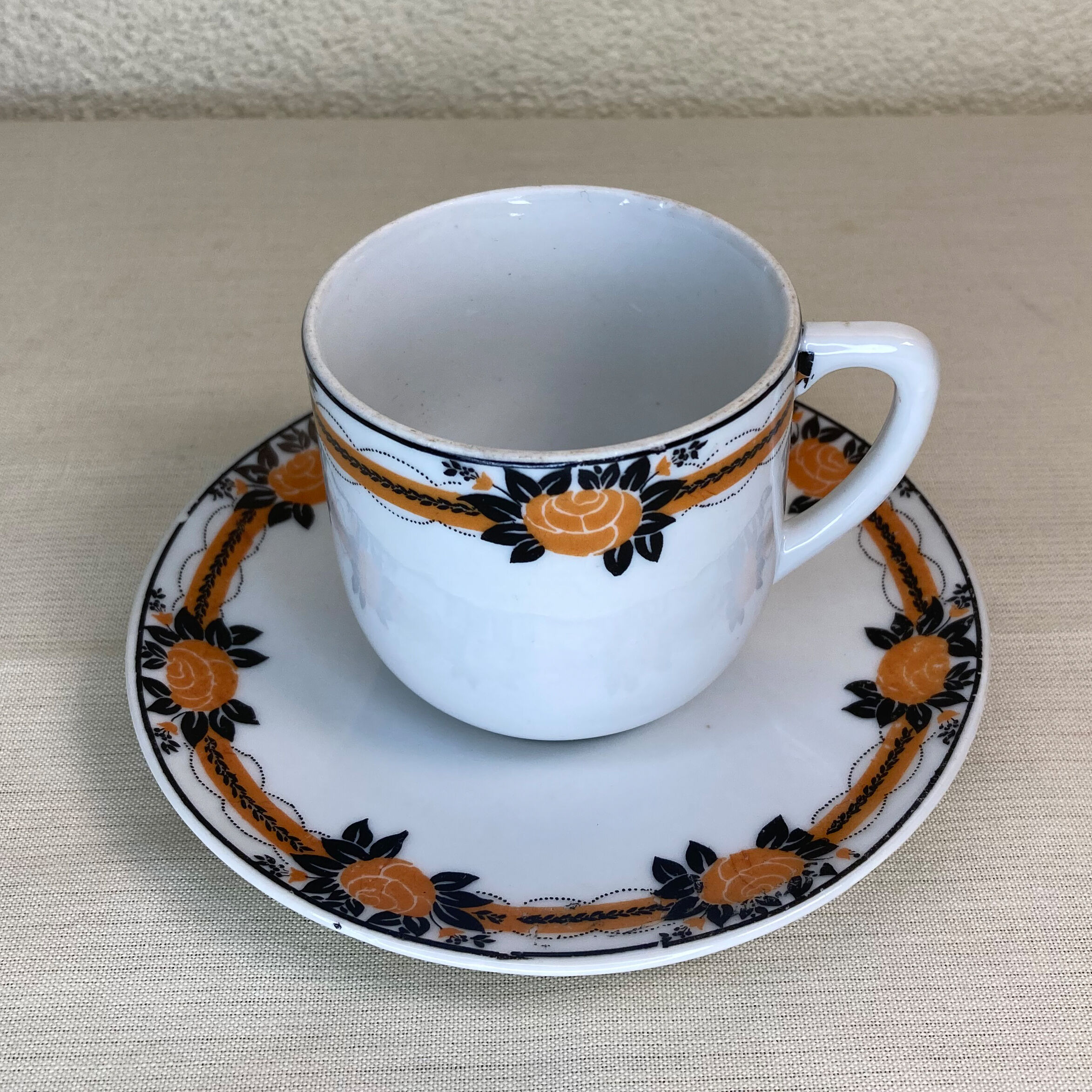Service à café porcelaine de Ste Foy Limosa, 12 tasses avant 1960