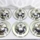 Set of silver-plated serving dishes and bells