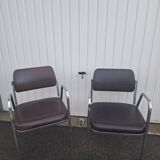 Two vintage Souvignet armchairs