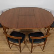 Mid-Century Teak Dining Table & Chairs by Hans Olsen for Frem Røjle.