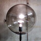 Vintage smoked glass floor lamp, 1970s
