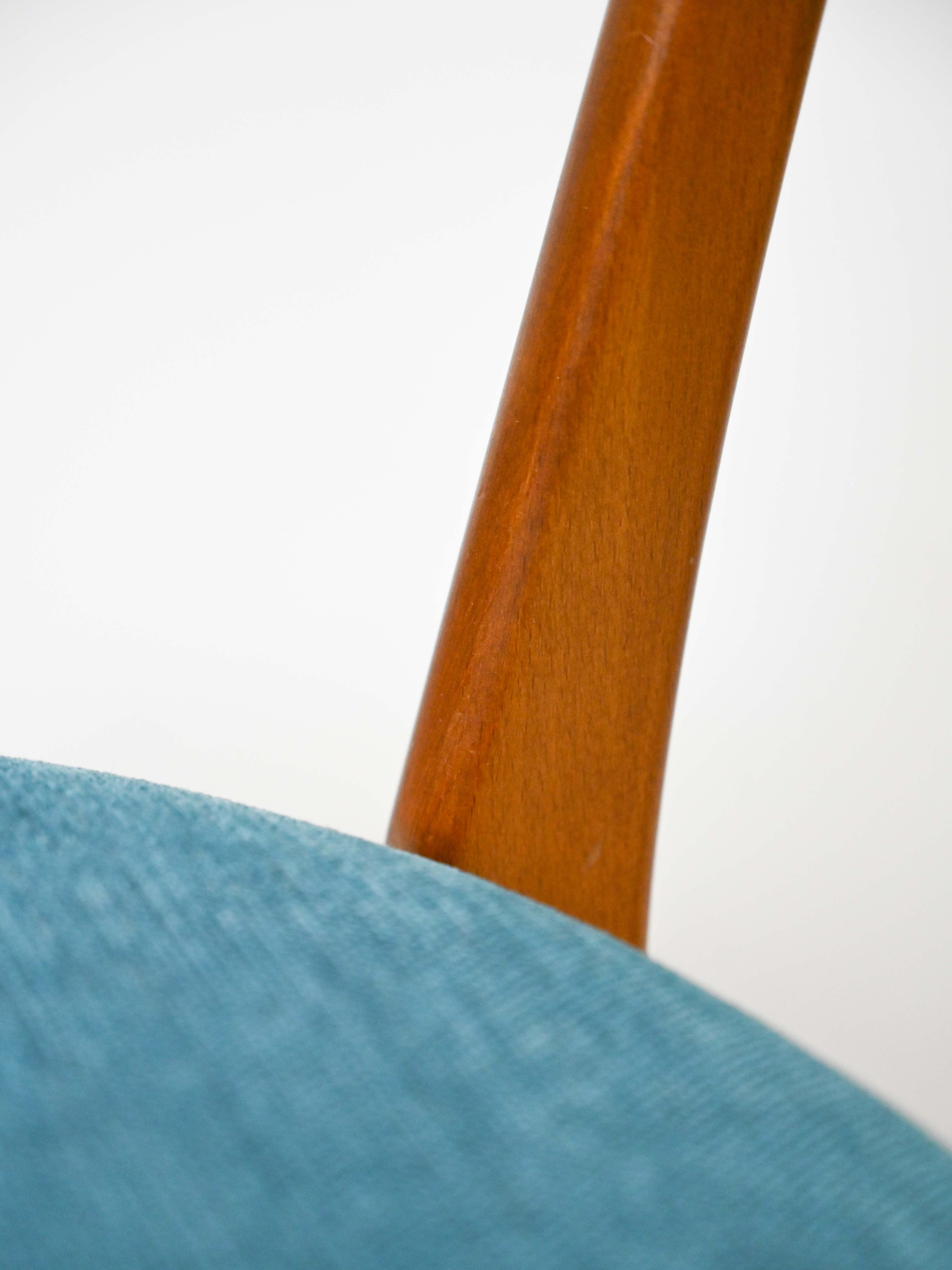 Vintage Danish chairs with upholstered seat