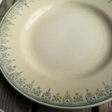 Lot of 5 old ceramic flat plates of Saint Amand green edry