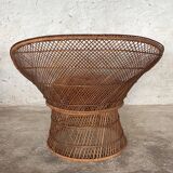 Grand fauteuil en rotin c.1970