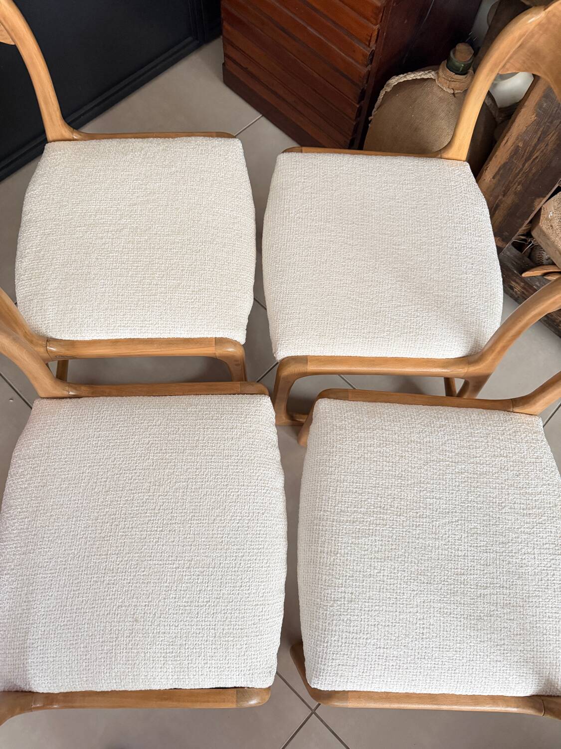 Ensemble de 4 chaises Baumann traîneau