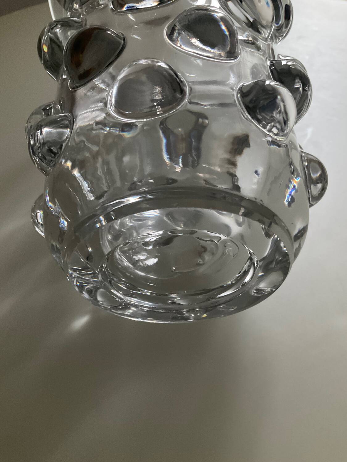 Vintage bubble crystal vase